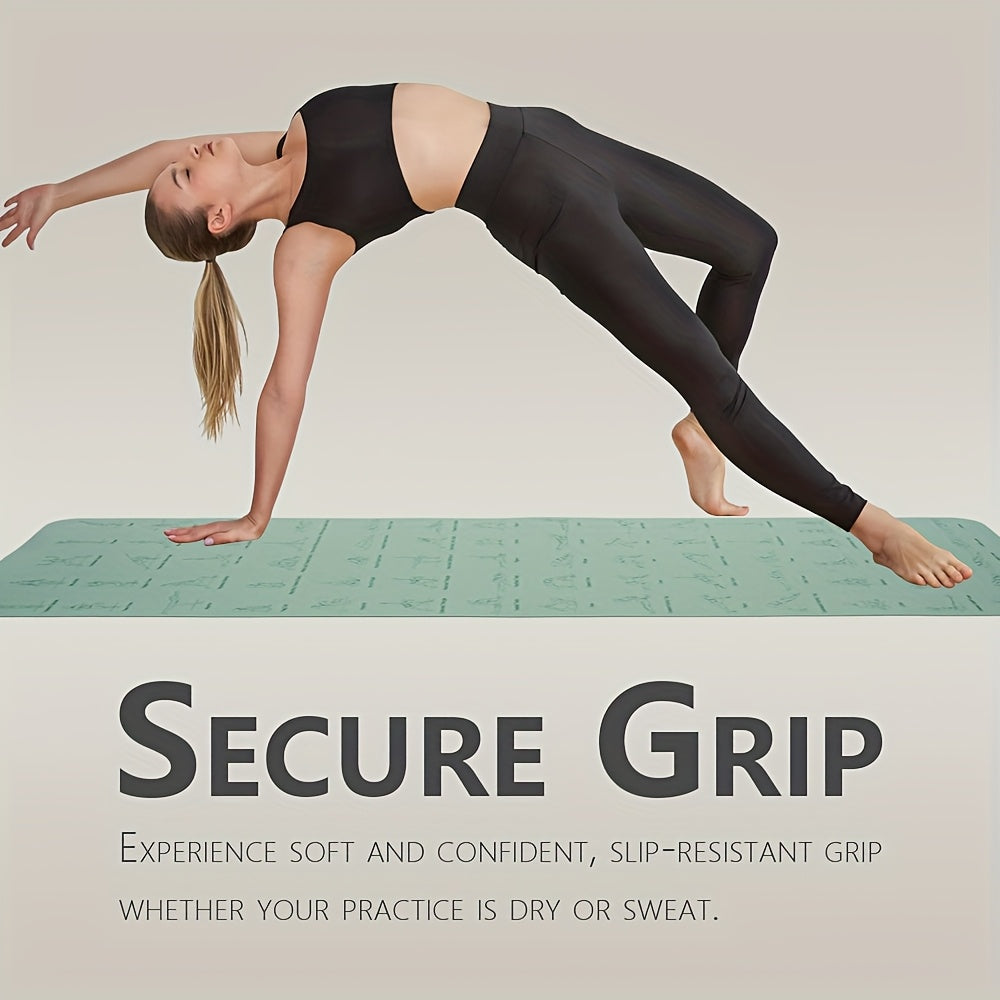 1pc, 6mm Non-slip Yoga Mat, Pilates Mat For Fitness Gymnastics Exercise