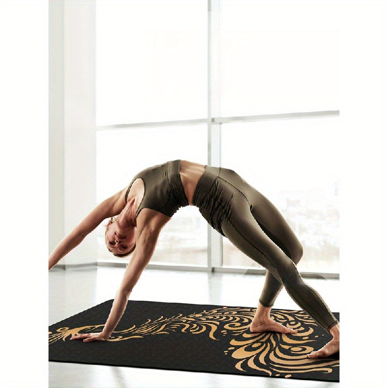 [Thickened Anti-slip Yoga Mat] Nagudi Silent Thickened and Widened Anti-slip Home Fitness Sports Dance Yoga Tpe Yoga Mat for Men and Women