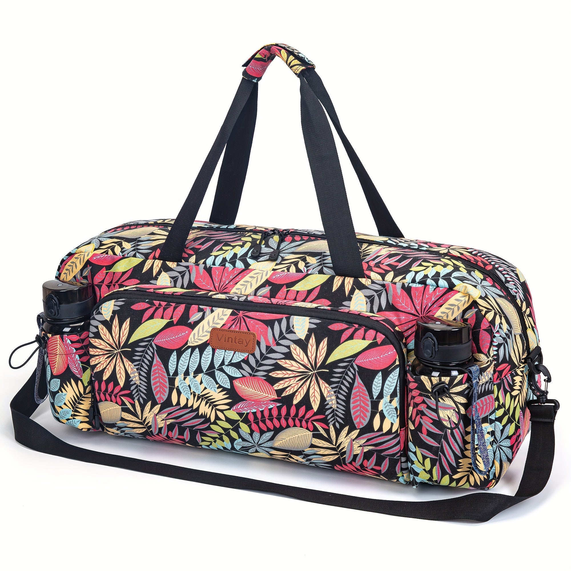 [Durable Gym Bag] Durable, Spacious Unisex Gym Bag with Water Bottle Pocket & Wet Pocket | Yoga Mat Holder Bag - Travel, Swimming, Workout Tote for Men & Women - Airplane Approved