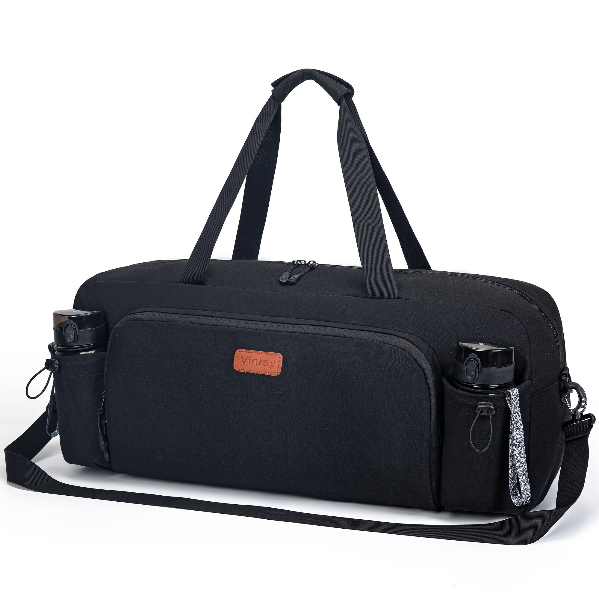 [Durable Gym Bag] Durable, Spacious Unisex Gym Bag with Water Bottle Pocket & Wet Pocket | Yoga Mat Holder Bag - Travel, Swimming, Workout Tote for Men & Women - Airplane Approved