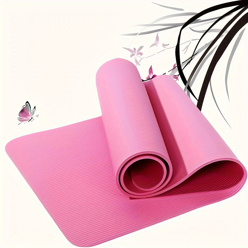 Extra Thick & Wide Non-Slip Yoga Mat - Shock Absorbing, Quiet Fitness Pad for Men & Women - Ideal for Meditation, Jump Rope & Dance Balance