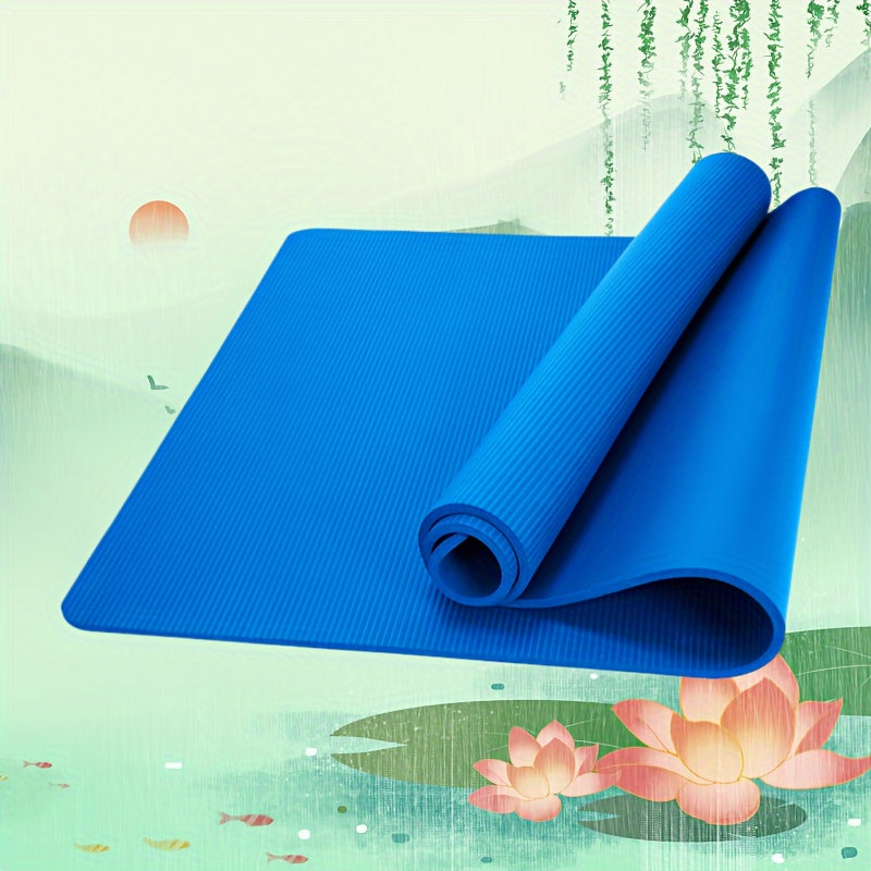 Extra Thick & Wide Non-Slip Yoga Mat - Shock Absorbing, Quiet Fitness Pad for Men & Women - Ideal for Meditation, Jump Rope & Dance Balance