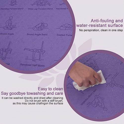 1pc, 6mm Non-slip Yoga Mat, Pilates Mat For Fitness Gymnastics Exercise