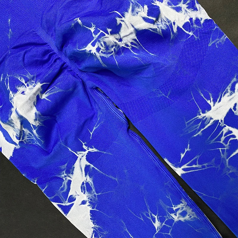 Women Leggings Tie Dye Sports Leggings Women Yoga Pants Fitness Gym Yoga Leggings Grey High Waist Seamless for Adults Red Black