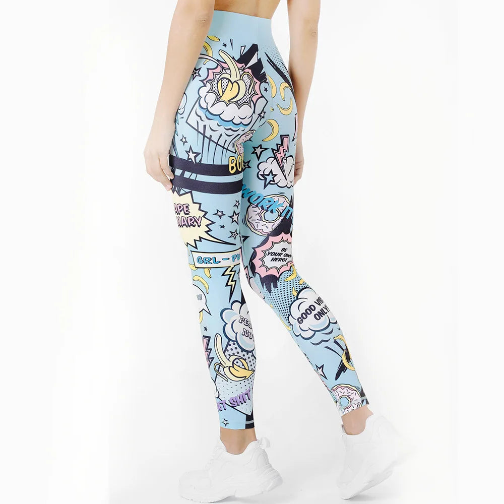 Yoga Set Women Tracksuit Graffiti Sportswear Yoga Set Tracksuit For Women, Workout Set Clothes Gym Clothes 2 Piece Set Leggings