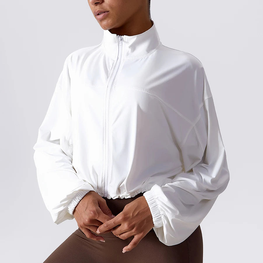 New Arrive Women Yoga Jacke With Shrink Rope Workout Coats Long Sleeve Slim Sports Jacket Gym Outfits