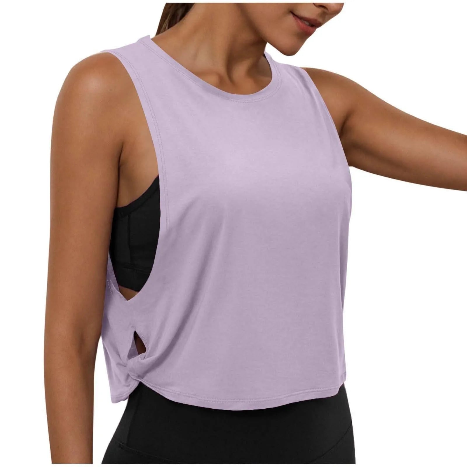 Women'S Fashion Round Neck Yoga Wear Sleeveless Athletic Vest Casual Top Ropa De Mujer Woman Clothes Top Mujer Summer Tops