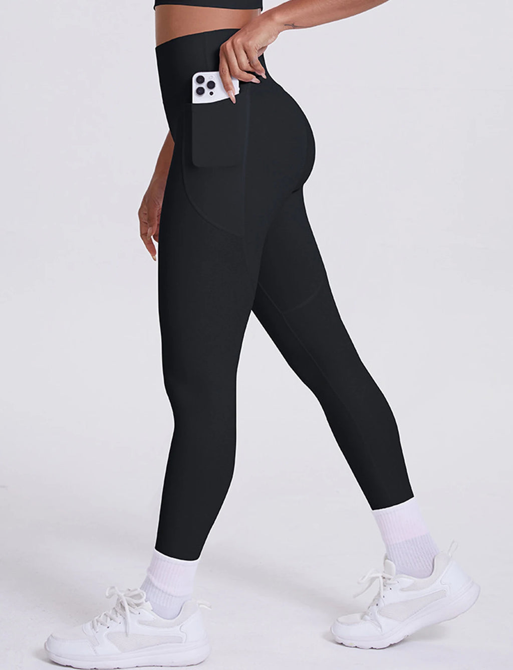 Yoga Pants Bare-Feeling Wide Waistband Non-Slip Design Double Pockets Running And Daily Wear Suitable Women's Fitness Trousers
