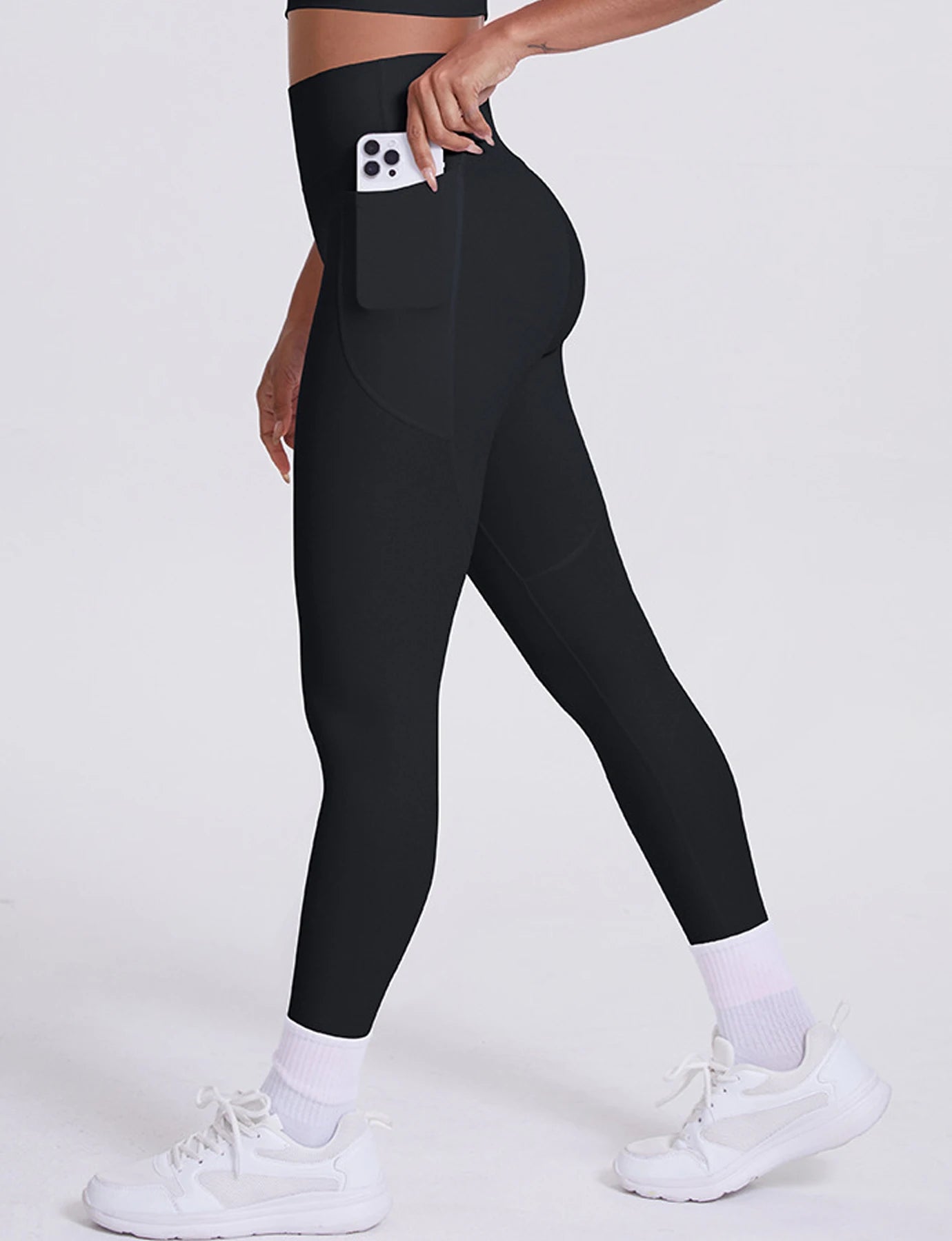 Yoga Pants Bare-Feeling Wide Waistband Non-Slip Design Double Pockets Running And Daily Wear Suitable Women's Fitness Trousers