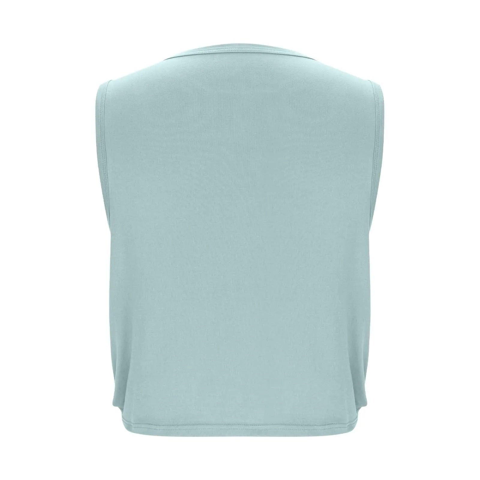 Women'S Fashion Round Neck Yoga Wear Sleeveless Athletic Vest Casual Top Ropa De Mujer Woman Clothes Top Mujer Summer Tops