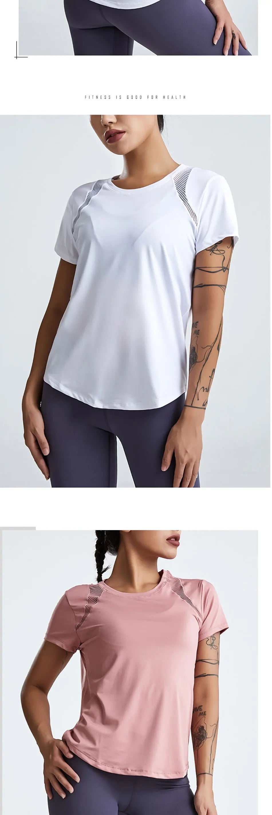 Loose Yoga Clothes Tops Short-Sleeved Running Quick-Drying Clothes T-Shirts Short Sports Hollow Fitness Clothes Women's Blouses
