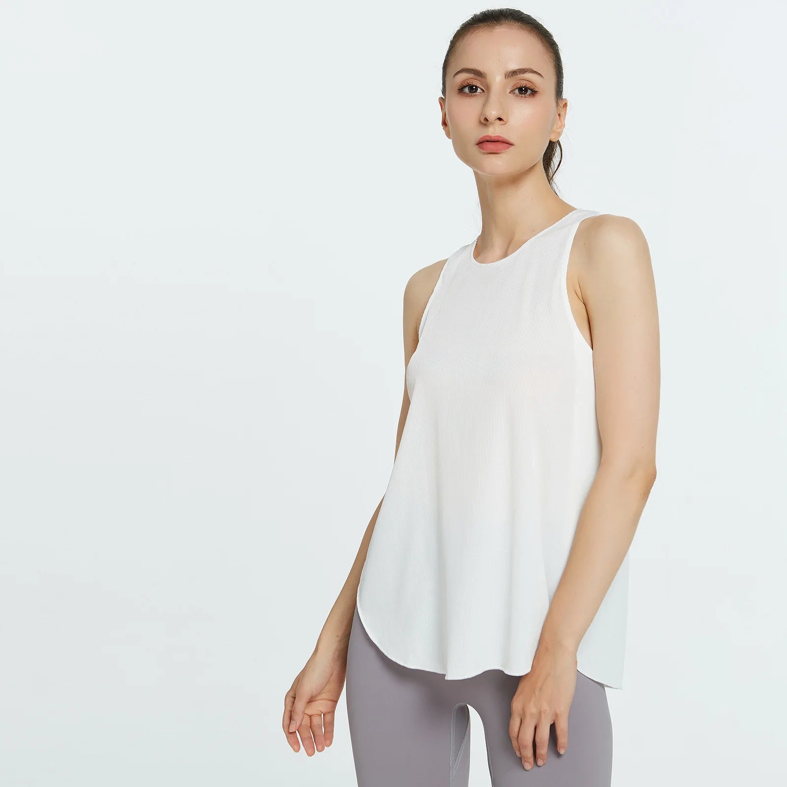 Women's Yoga Shirts Sleeveless Athletic Fitness Racerback Sports Vest Comfortable U-neck VestTraining Sport Tank Tops New