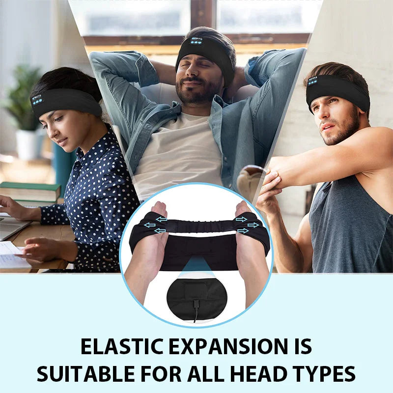 Sports Headbands Wireless Bluetooth Headphone Headband Sleeping Music Eye Mask Soft Elastic Yoga Hairbands Outdoor Sweatbands