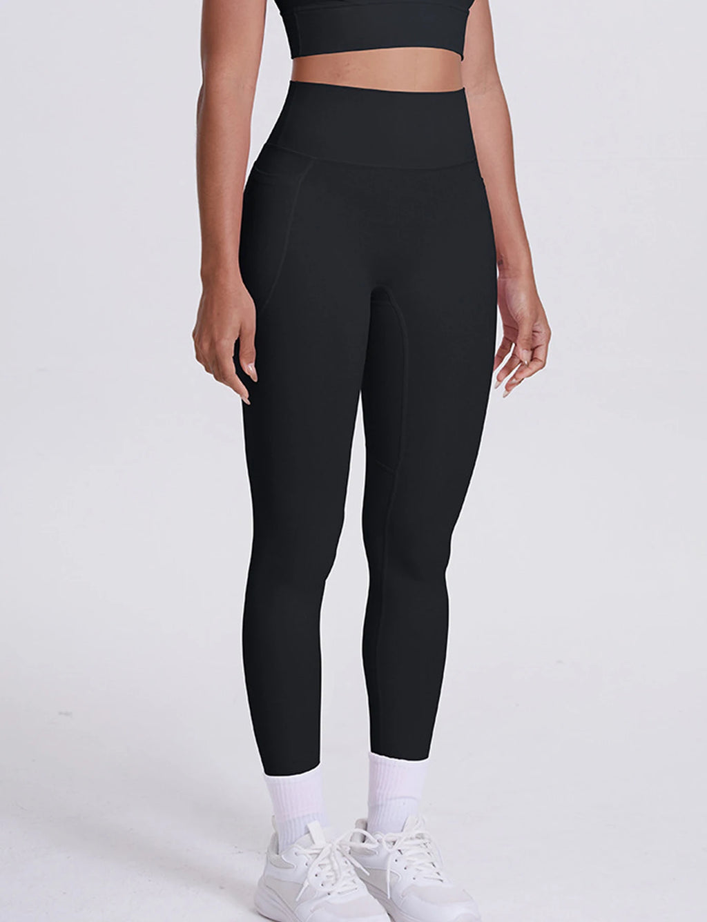 Yoga Pants Bare-Feeling Wide Waistband Non-Slip Design Double Pockets Running And Daily Wear Suitable Women's Fitness Trousers