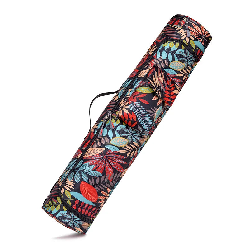 Yoga Mat Storage Bag Women's Large Capacity Sports Fitness Yoga Canvas Big Flower Fabric Luggage Travel Bag Carry on Luggage