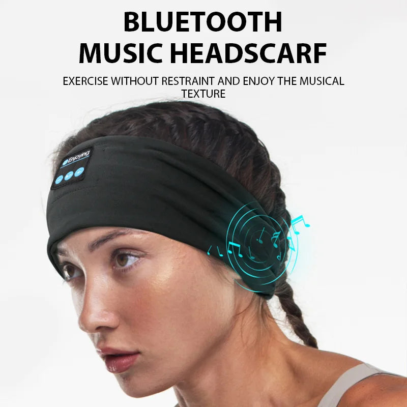 Sports Headbands Wireless Bluetooth Headphone Headband Sleeping Music Eye Mask Soft Elastic Yoga Hairbands Outdoor Sweatbands