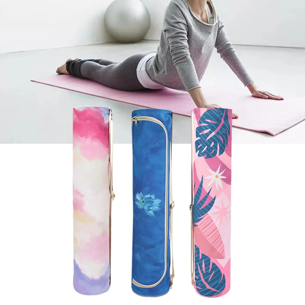 Yoga Mat Bag Fashionable Smooth Zipper Durable Multifunctional with Adjustable Shoulder Strap Lightweight Workout Shoulder Bag
