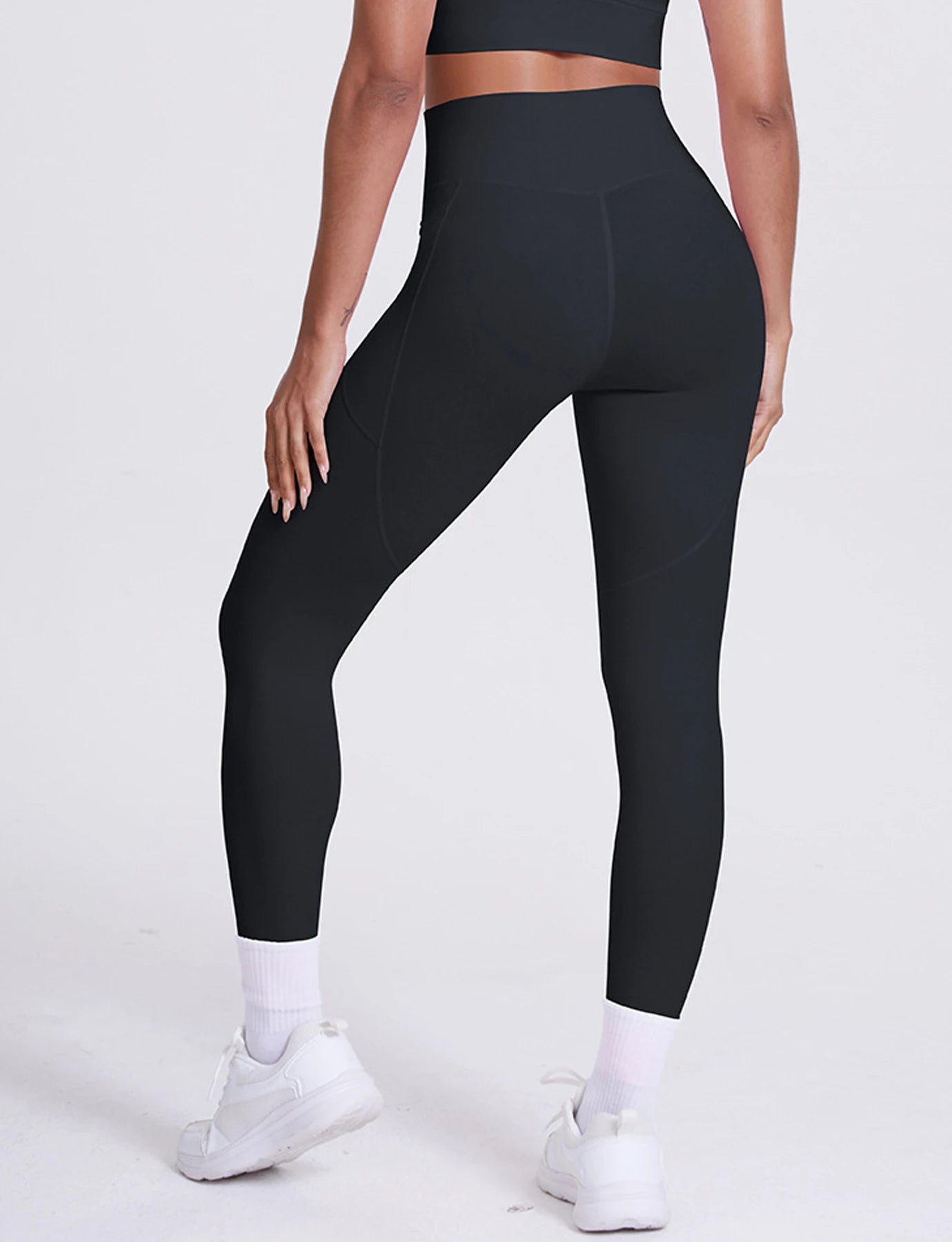 Yoga Pants Bare-Feeling Wide Waistband Non-Slip Design Double Pockets Running And Daily Wear Suitable Women's Fitness Trousers