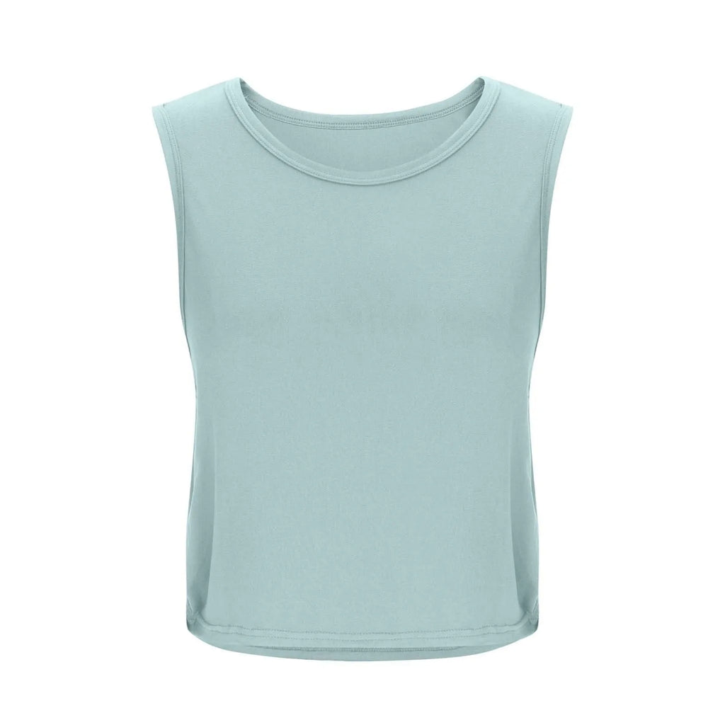 Women'S Fashion Round Neck Yoga Wear Sleeveless Athletic Vest Casual Top Ropa De Mujer Woman Clothes Top Mujer Summer Tops
