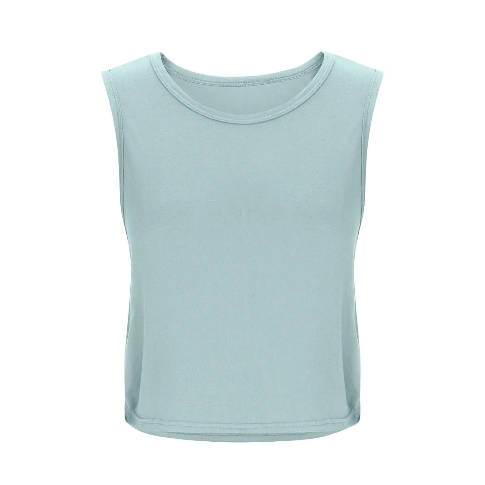 Women'S Fashion Round Neck Yoga Wear Sleeveless Athletic Vest Casual Top Ropa De Mujer Woman Clothes Top Mujer Summer Tops