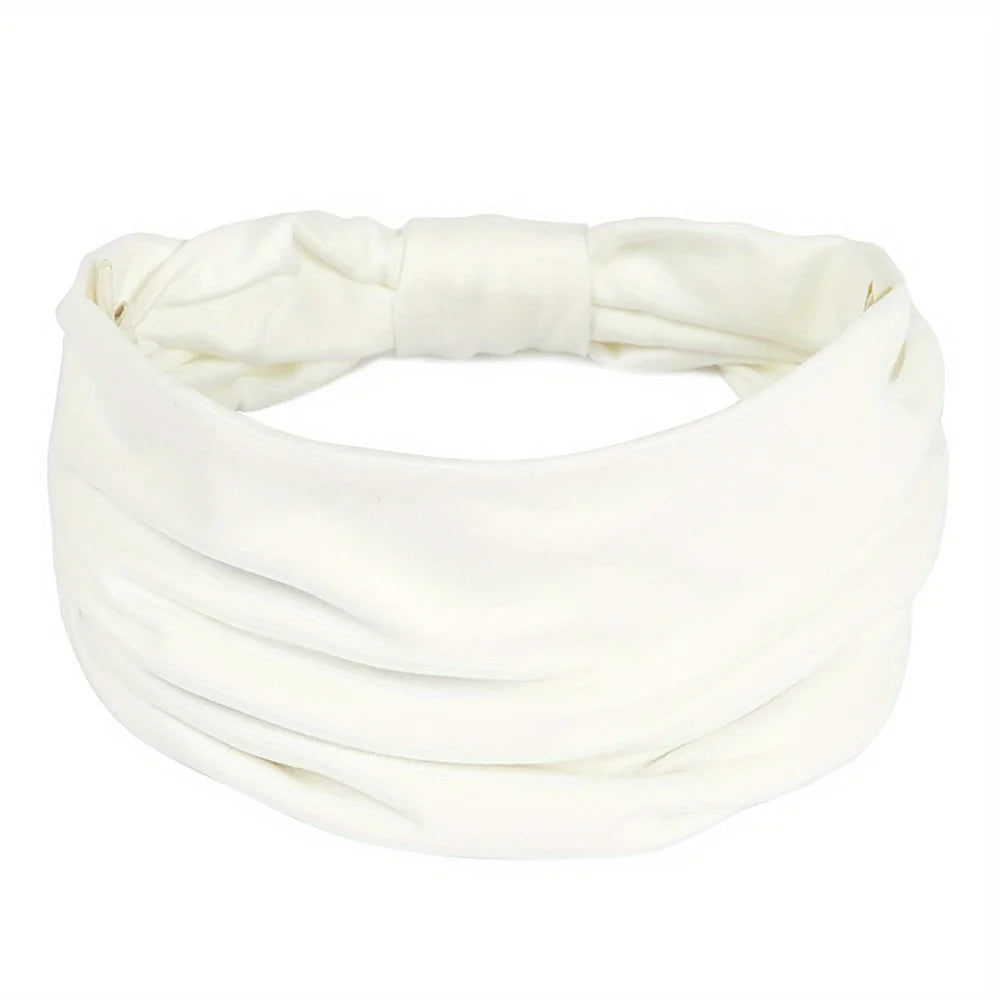 Wide Headbands For Women Non Slip Soft Elastic Hair Bands Yoga Running Sports Workout Gym Head Wraps Turbans Bandana