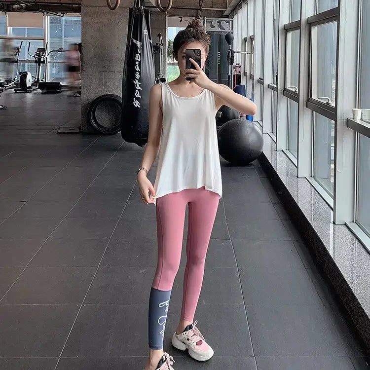 Yoga Clothes Vest Women's Beautiful Back Loose Fitness Top European and American Style