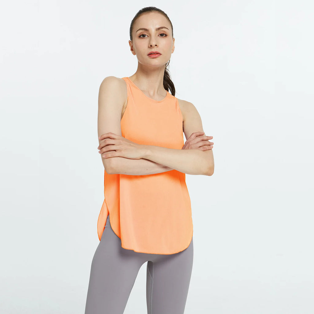 Women's Yoga Shirts Sleeveless Athletic Fitness Racerback Sports Vest Comfortable U-neck VestTraining Sport Tank Tops New