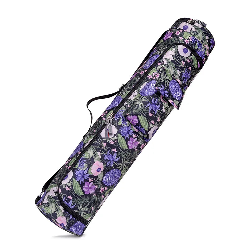 Yoga Mat Storage Bag Women's Large Capacity Sports Fitness Yoga Canvas Big Flower Fabric Luggage Travel Bag Carry on Luggage