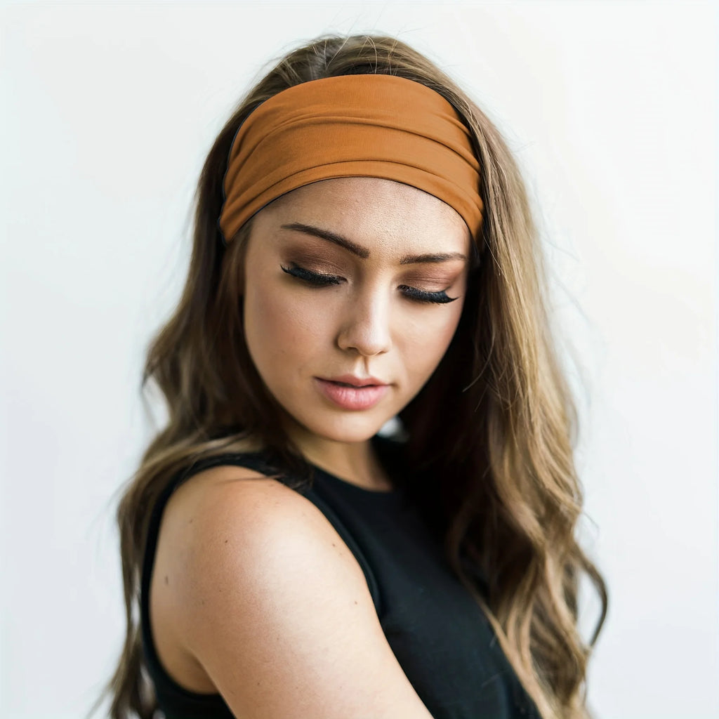 Wide Headbands For Women Non Slip Soft Elastic Hair Bands Yoga Running Sports Workout Gym Head Wraps Turbans Bandana