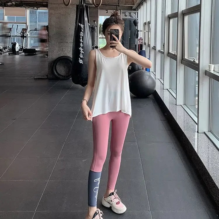 Yoga Clothes Vest Women's Beautiful Back Loose Fitness Top European and American Style