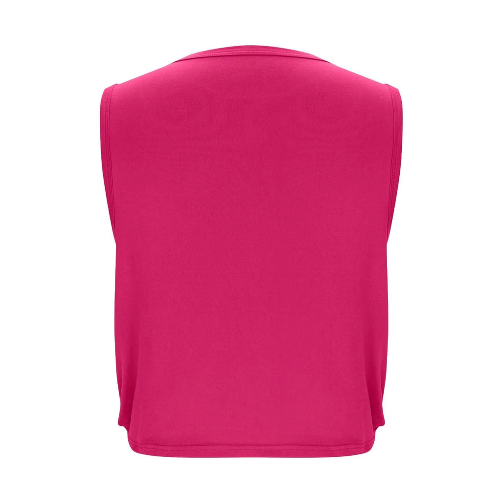 Women'S Fashion Round Neck Yoga Wear Sleeveless Athletic Vest Casual Top Ropa De Mujer Woman Clothes Top Mujer Summer Tops