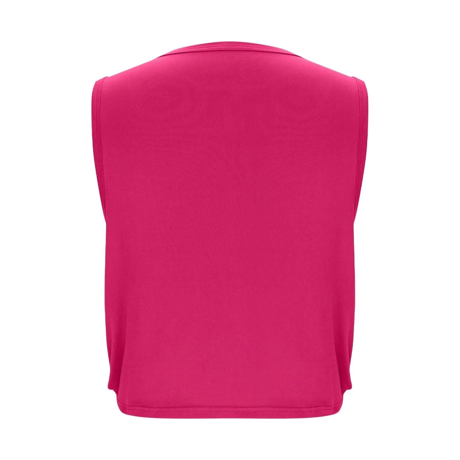 Women'S Fashion Round Neck Yoga Wear Sleeveless Athletic Vest Casual Top Ropa De Mujer Woman Clothes Top Mujer Summer Tops