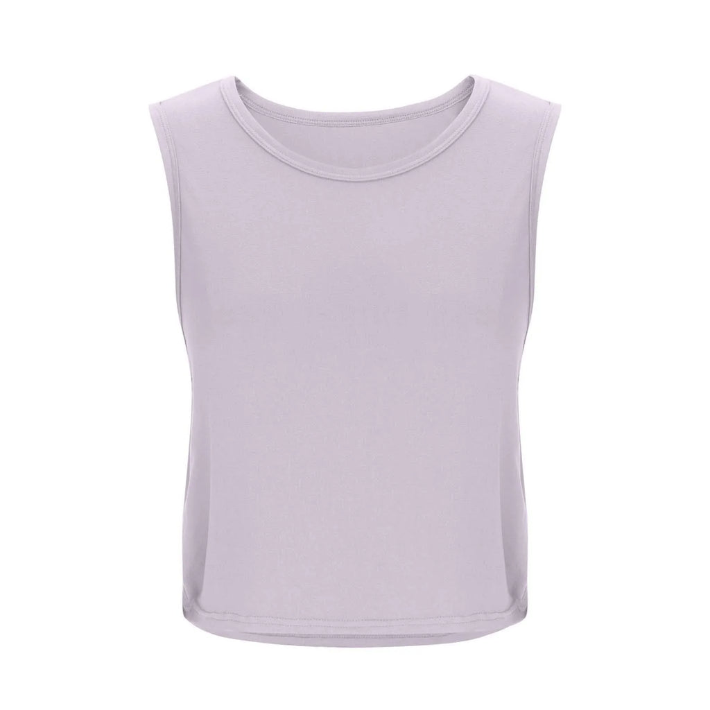 Women'S Fashion Round Neck Yoga Wear Sleeveless Athletic Vest Casual Top Ropa De Mujer Woman Clothes Top Mujer Summer Tops