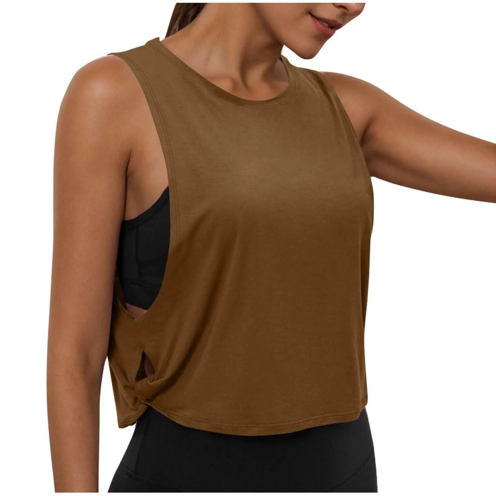 Women'S Fashion Round Neck Yoga Wear Sleeveless Athletic Vest Casual Top Ropa De Mujer Woman Clothes Top Mujer Summer Tops