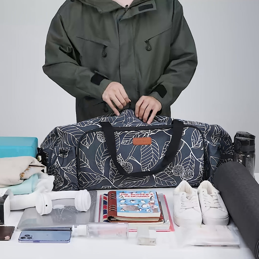 [Durable Gym Bag] Durable, Spacious Unisex Gym Bag with Water Bottle Pocket & Wet Pocket | Yoga Mat Holder Bag - Travel, Swimming, Workout Tote for Men & Women - Airplane Approved