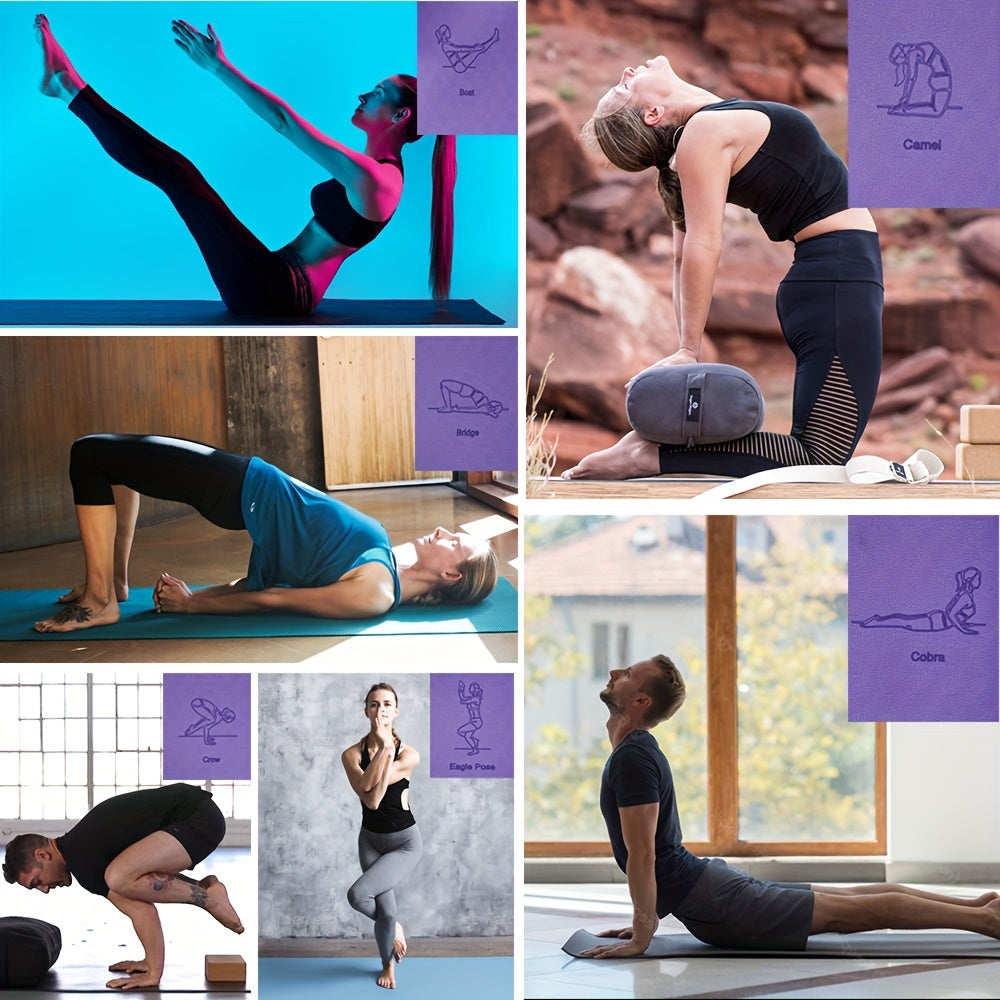 1pc, 6mm Non-slip Yoga Mat, Pilates Mat For Fitness Gymnastics Exercise