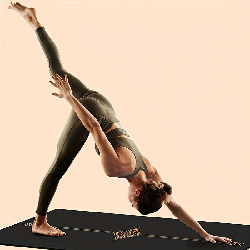 [Thickened Anti-slip Yoga Mat] Nagudi Silent Thickened and Widened Anti-slip Home Fitness Sports Dance Yoga Tpe Yoga Mat for Men and Women