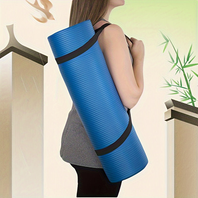 Extra Thick & Wide Non-Slip Yoga Mat - Shock Absorbing, Quiet Fitness Pad for Men & Women - Ideal for Meditation, Jump Rope & Dance Balance