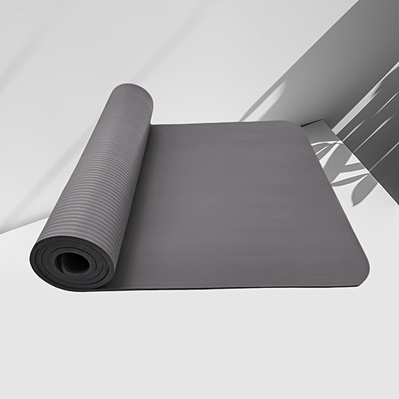 Extra Thick & Wide Non-Slip Yoga Mat - Shock Absorbing, Quiet Fitness Pad for Men & Women - Ideal for Meditation, Jump Rope & Dance Balance